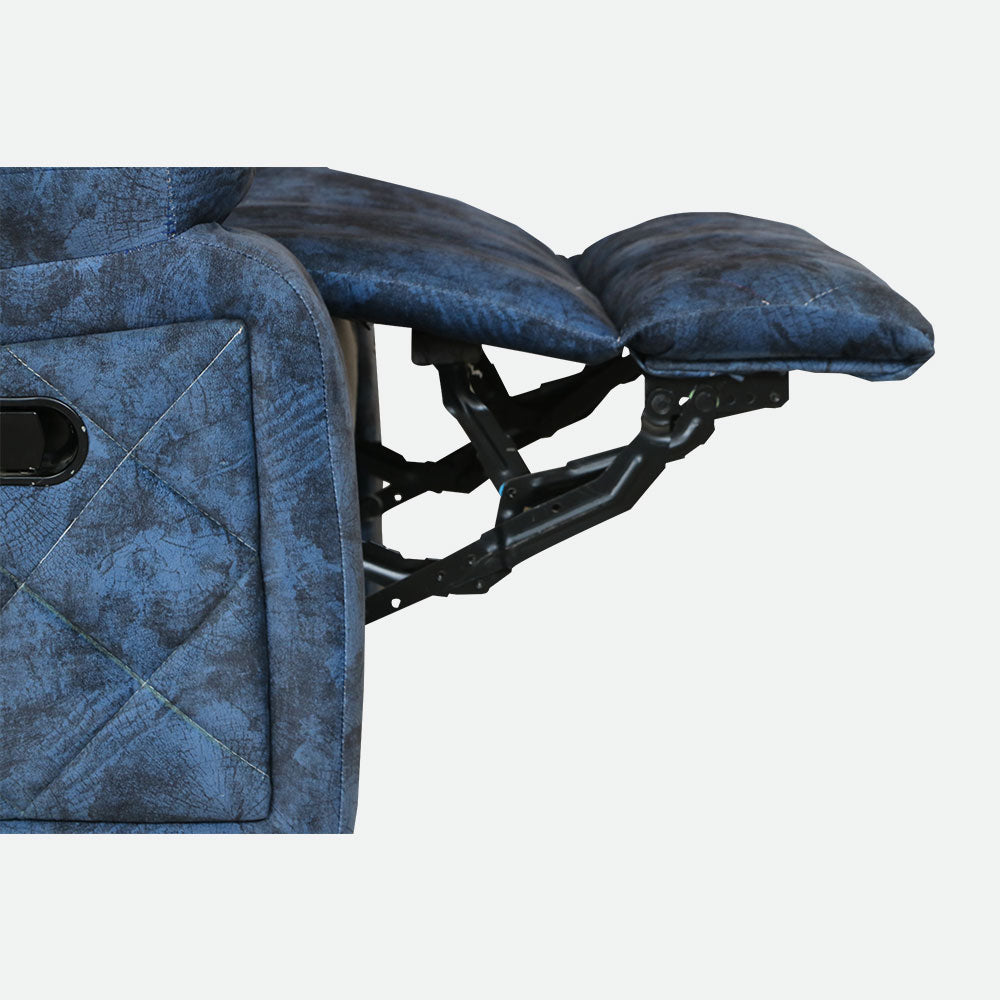 MAARK MANUAL RECLINER FABRIC SOFA SINGLE SEATER PISTHA BLUE COLOUR