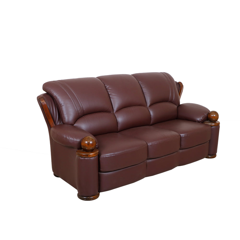 MAARK LEATHERETTE SOFA SET (3+1+1) DION MAROON COLOUR HT