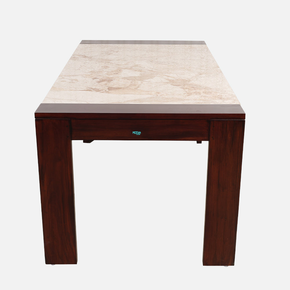 MAARK MARBLE TOP 6 SEATER DINING SET 6*3 (1+3+BENCH) ONE'S MORE TT