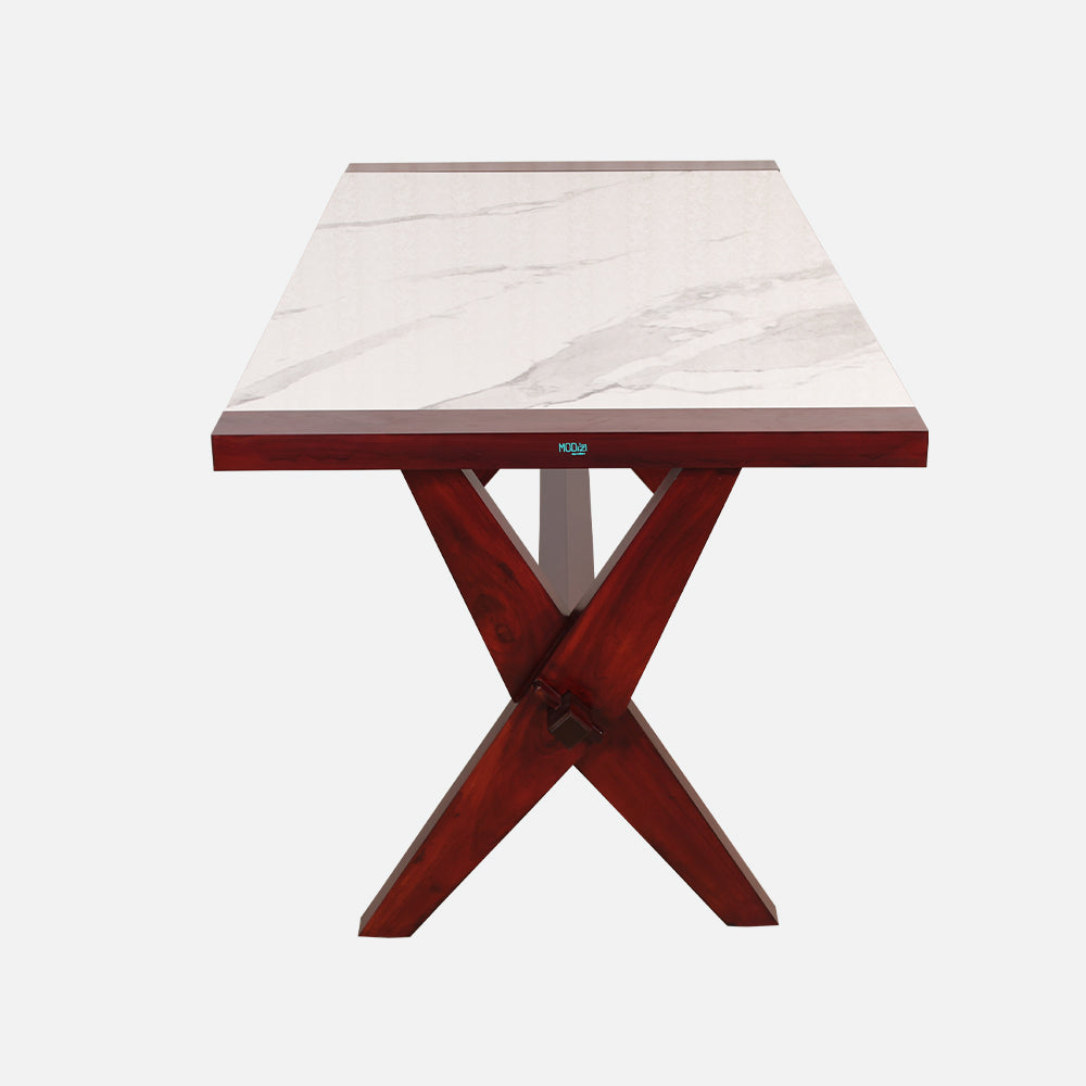 MAARK MARBLE TOP 6 SEATER DINING SET 6*3 (1+3+BENCH) SAMSUN TT