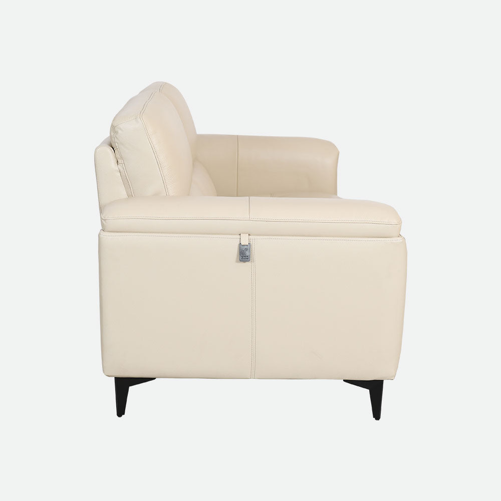 MAARK LEATHER SOFA SET (3+2+1) F2412 CREAM COLOUR HT
