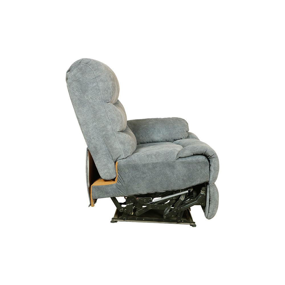 MAARK CORNER MANUAL RECLINER FABRIC SOFA 5 SEATER MAGILCHI GRAY COLOUR