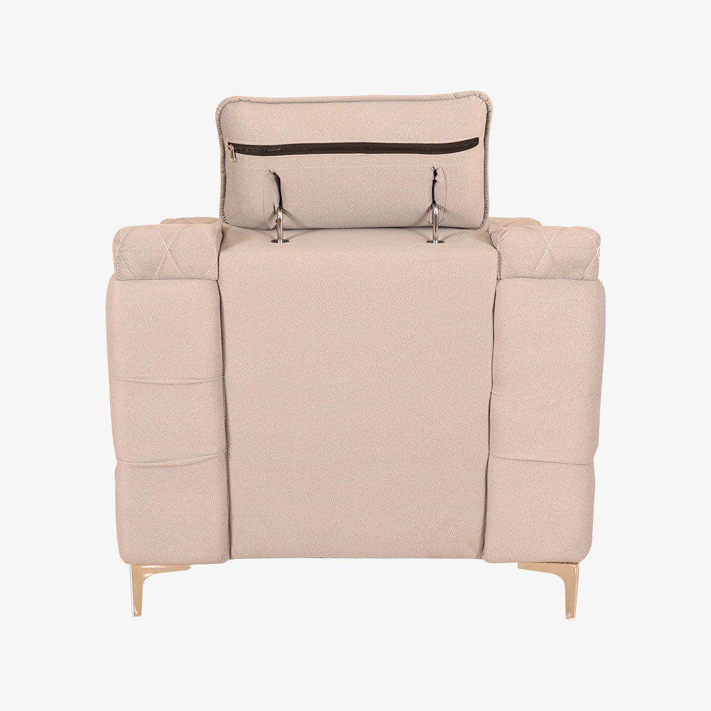 MAARK FABRIC SOFA SET (3+1+1) CAMEL BACK