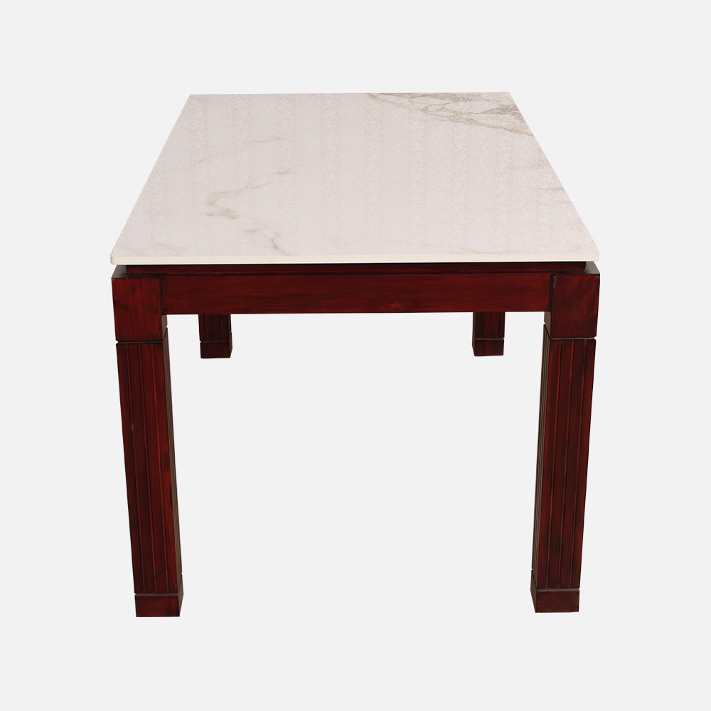 MAARK MARBLE TOP 4 SEATER DINING SET 5*3 (1+2+BENCH) OREGON TT