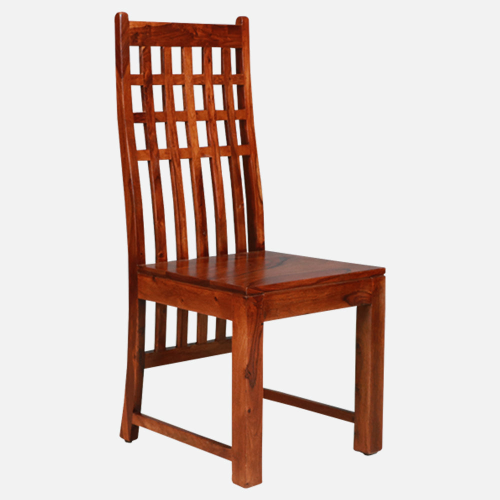 MAARK SHEESHAM WOOD 4 SEATER DINING SET (3.75*2.5) 1120 NATURAL FINISH SV