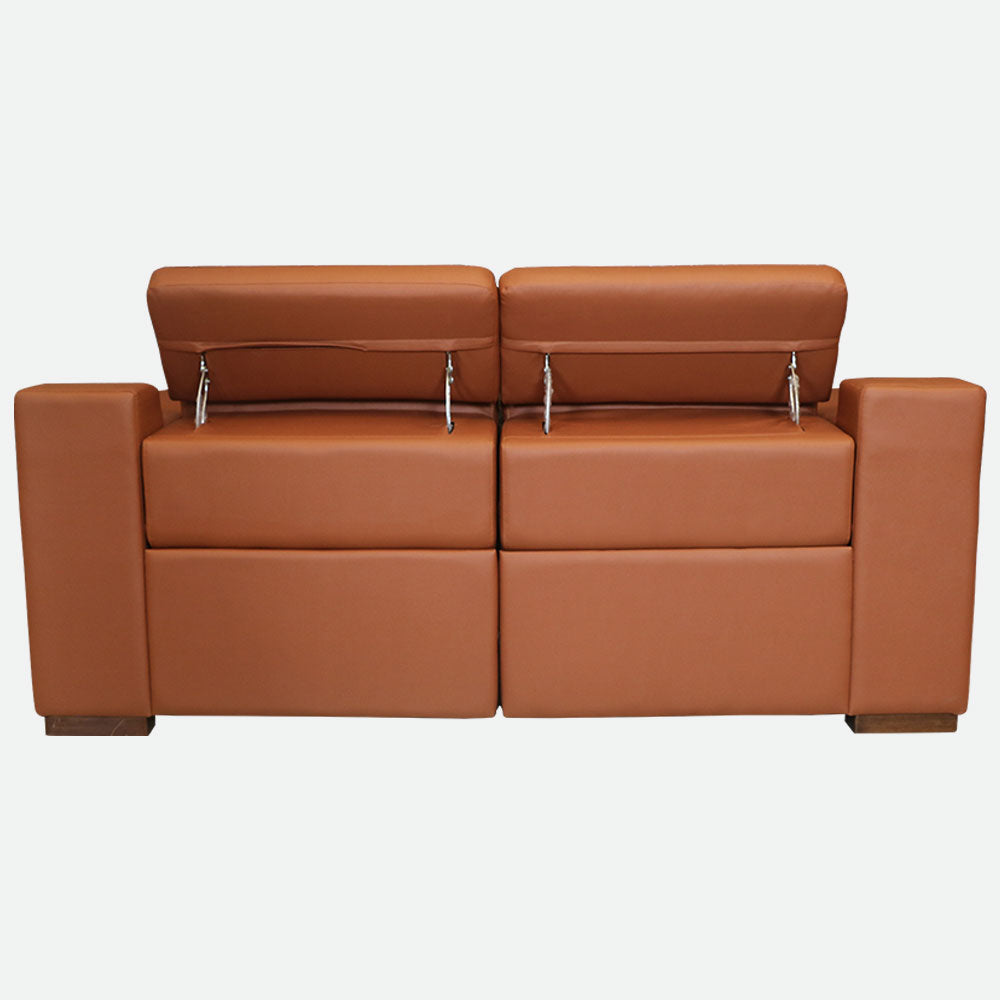 MAARK MOTORIZED RECLINER LEATHER SOFA SET (3R+2R+1R) 8356 TAN COLOUR HT