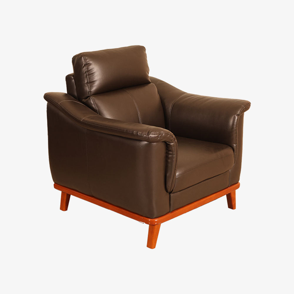 MAARK LEATHERETTE SOFA SET (3+1+1) CERMAI MAROON COLOUR HT