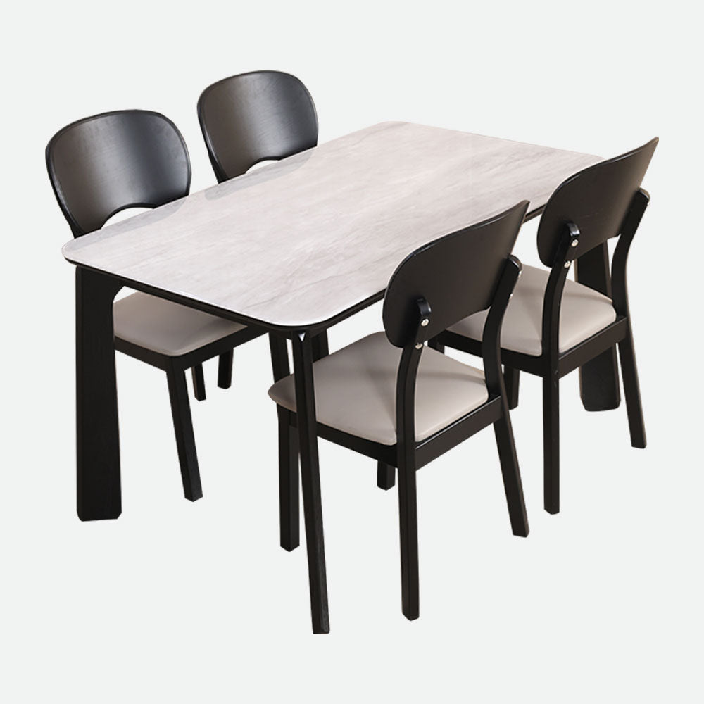MAARK MARBLE TOP 4 SEATER DINING SET F18-A53 HT