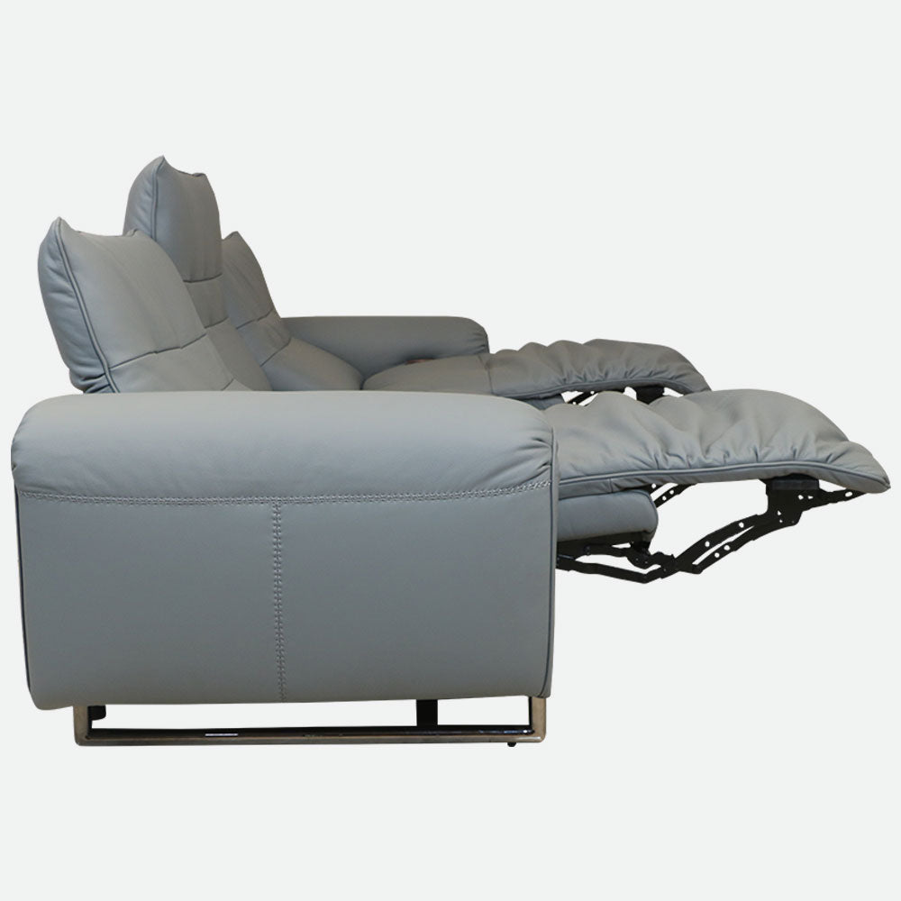 MAARK MOTORIZED RECLINER LEATHER SOFA SET (3R+2R) 2A13-6194-829 GRAY BLUE COLOUR HT