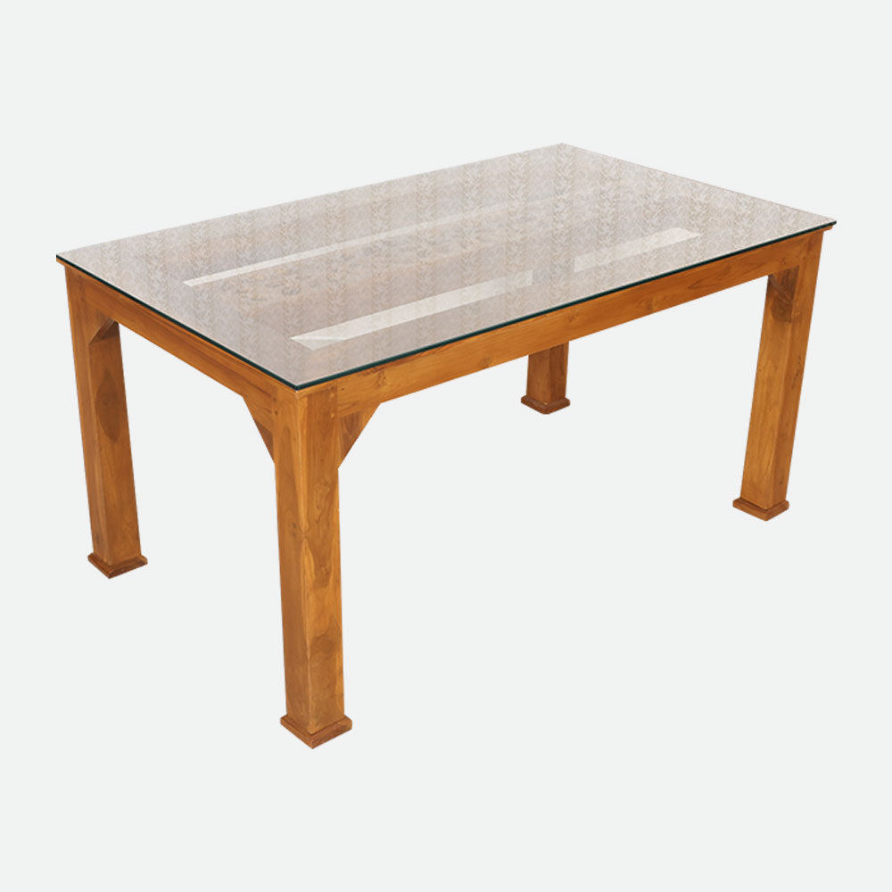 MAARK GLASS TOP 6 SEATER DINING SET 001 SUF