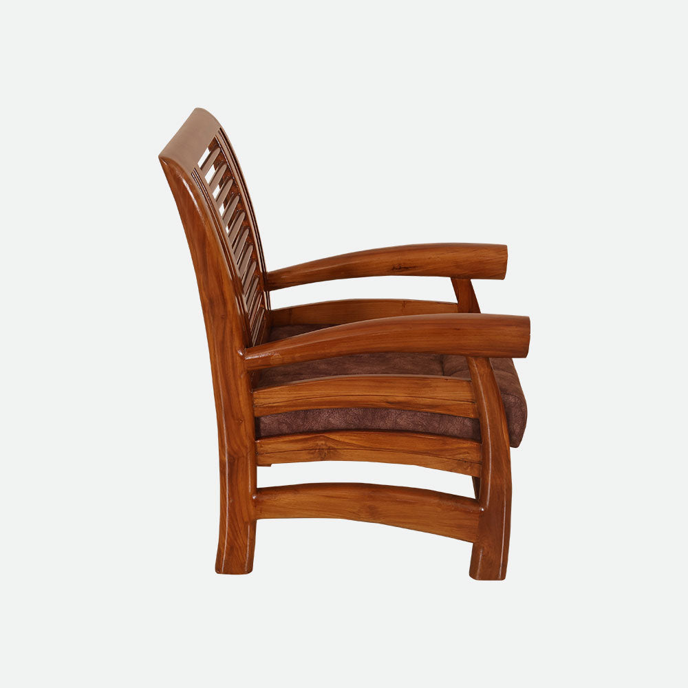 MAARK WOODEN SOFA SET (3+1+1) S-28 WCF