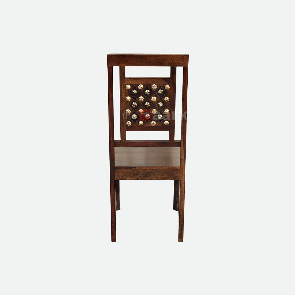 MAARK SHEESHAM WOOD 6 SEATER DINING SET (5.25*3) 1198 STONE FINISH SV