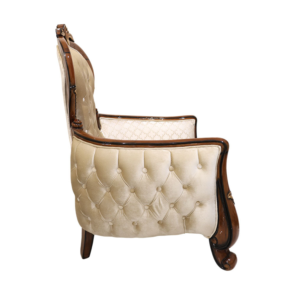 MAARK PALACE SOFA SET (3+2+2+1+1)WHITE GOLD BF