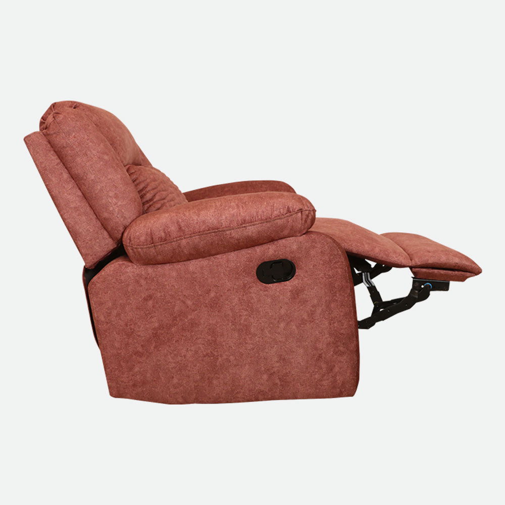 MAARK MANUAL RECLINER FABRIC SOFA SINGLE SEATER WAVE