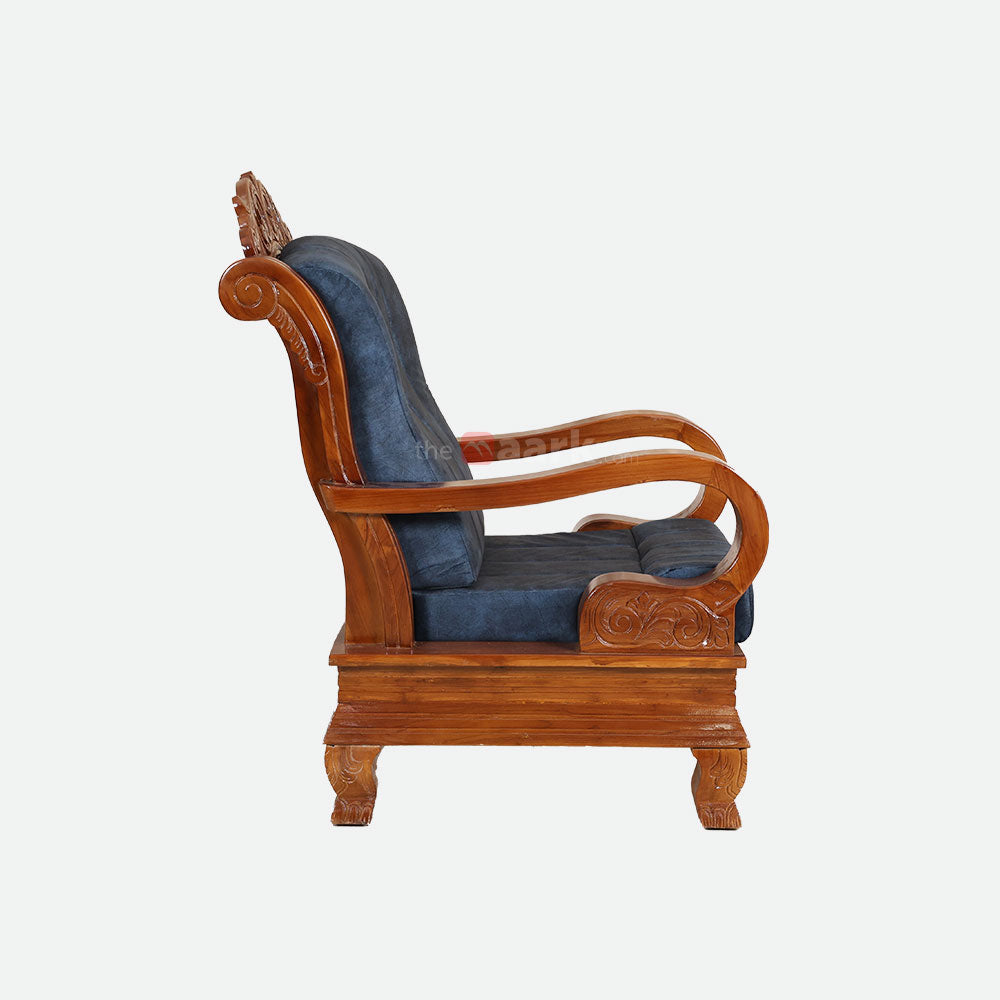 MAARK WOODEN SOFA SET (3+1+1) S-44 WCF