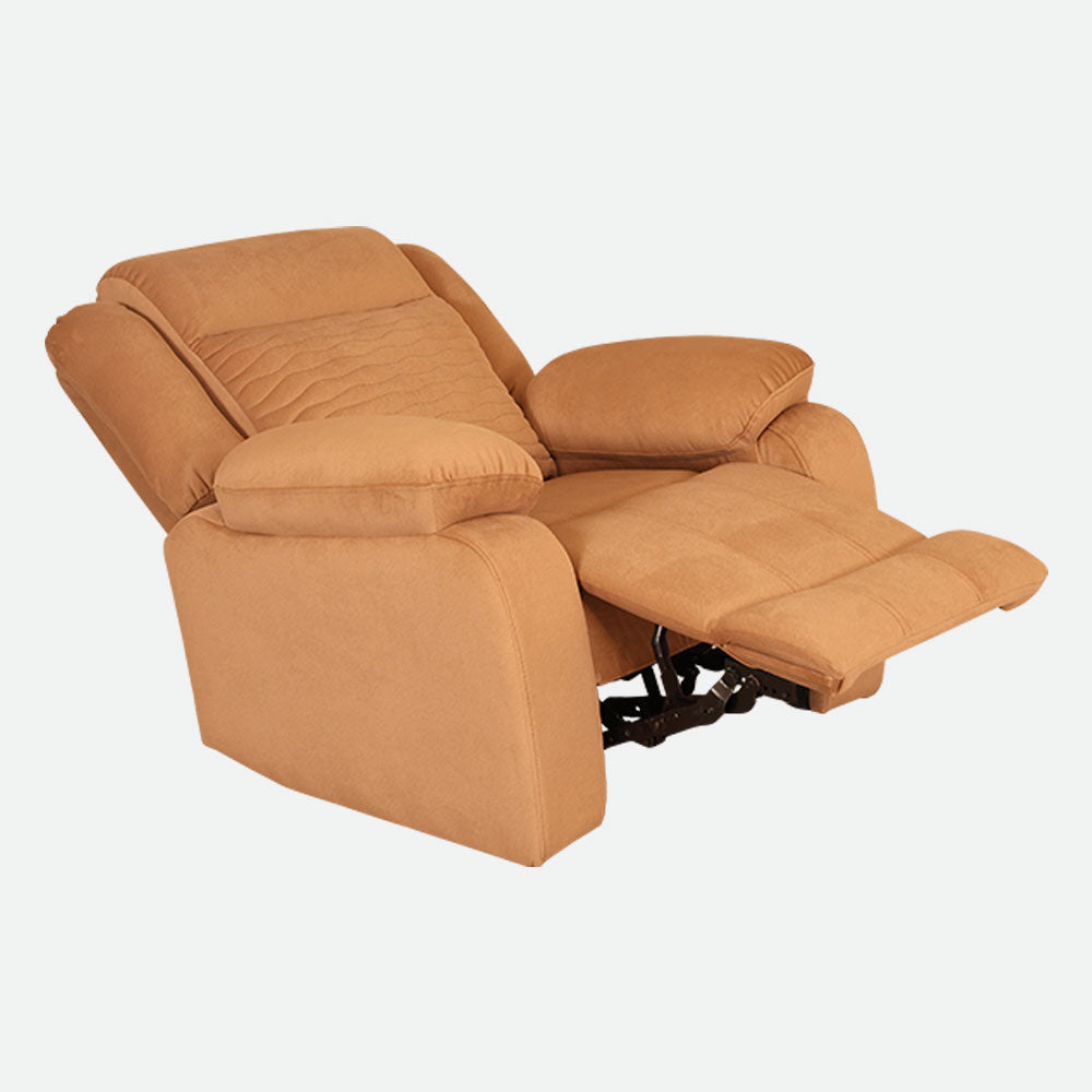 MAARK MANUAL RECLINER FABRIC SOFA SINGLE SEATER WAVE