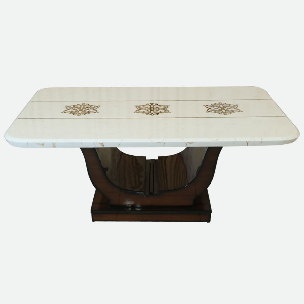 MAARK MARBLE TOP 6 SEATER DINING SET 6032 TD