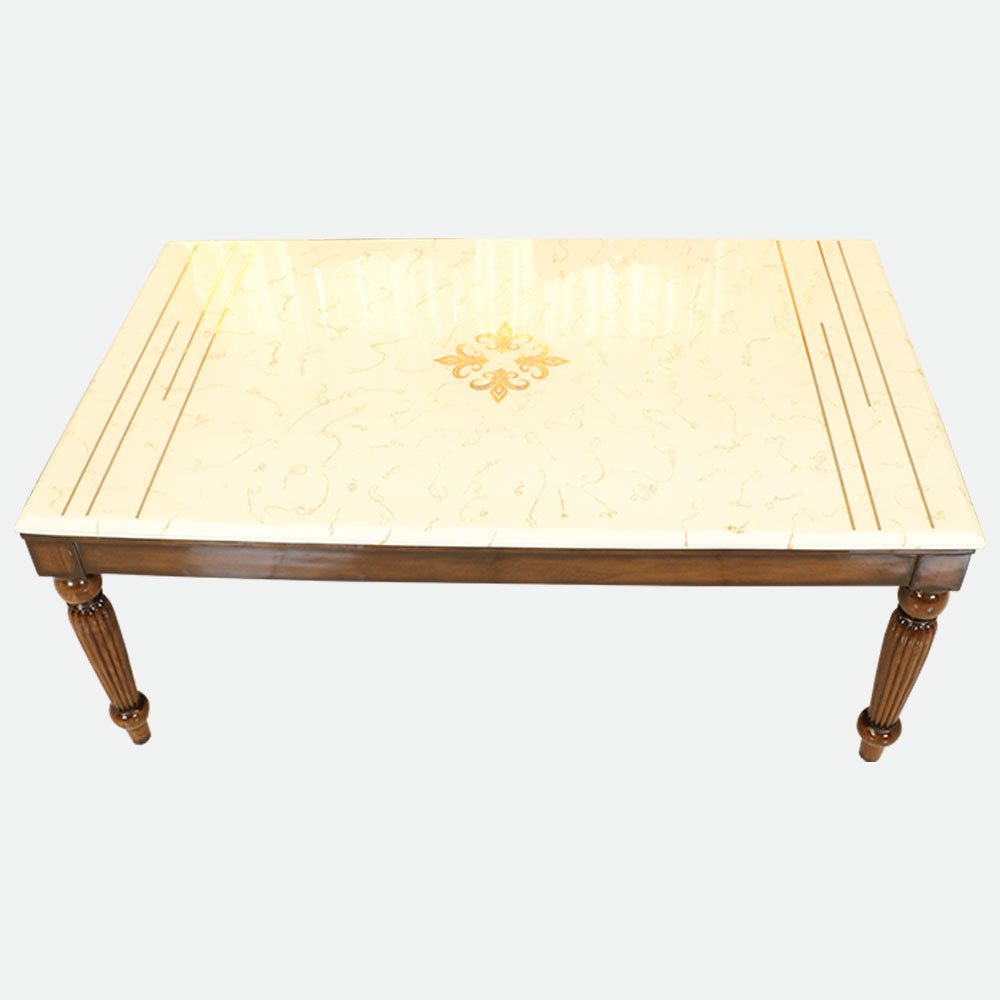 MAARK MARBLE TOP 6 SEATER DINING SET 6031 TD