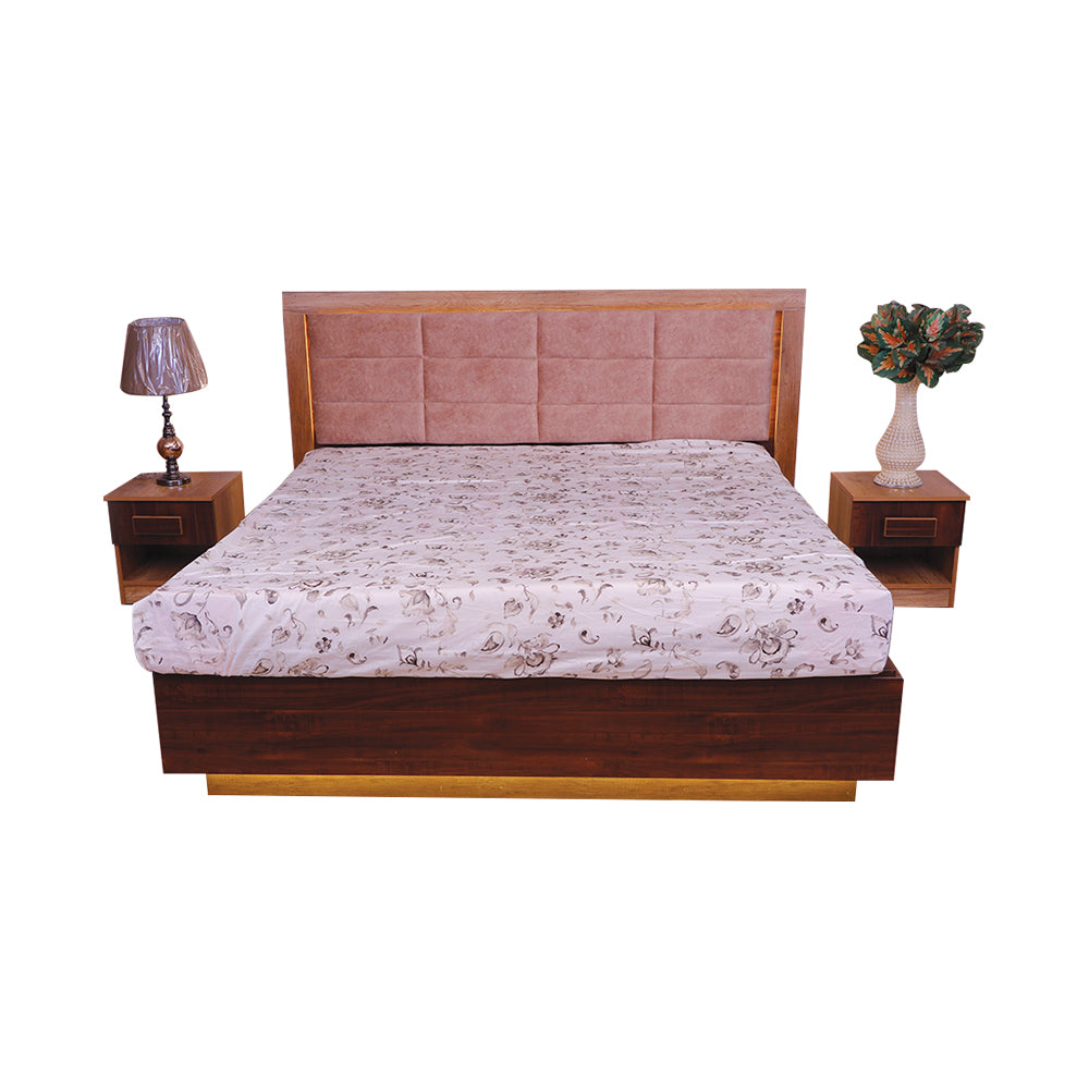 MAARK KING SIZE BED WITH BED SIDE TABLE (6*6.25) MARVEL