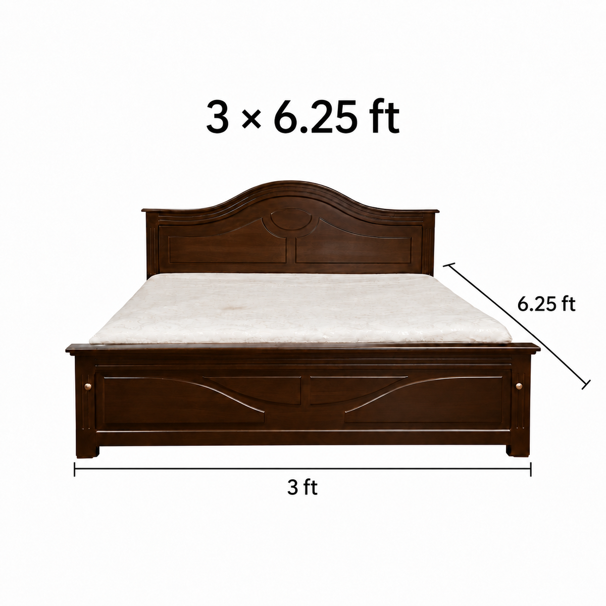 MAARK KING SIZE BED  GD ARCH TEAK COLOUR