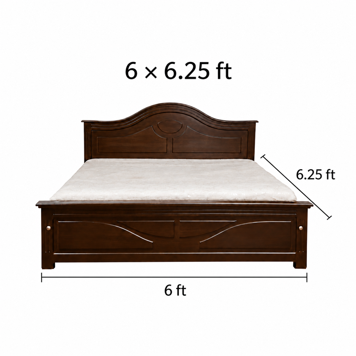 MAARK KING SIZE BED  GD ARCH TEAK COLOUR