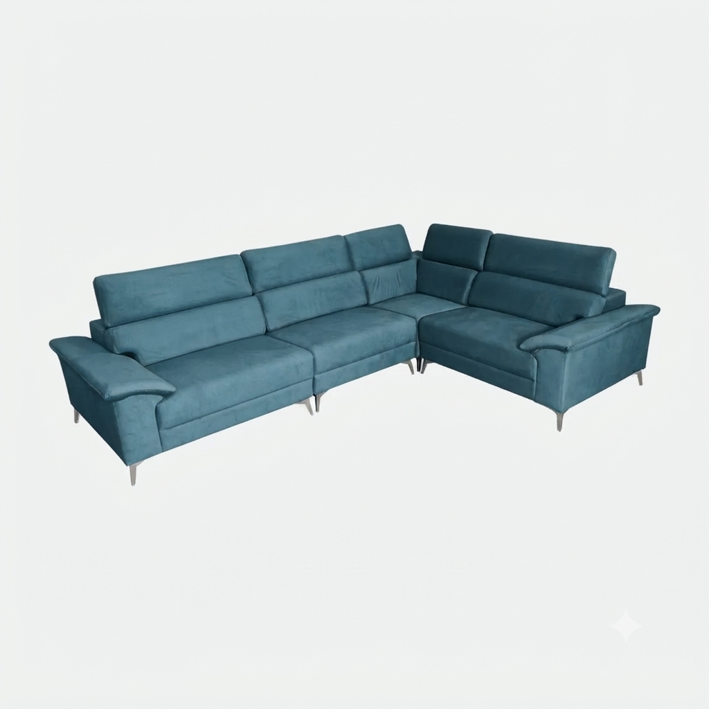 MAARK FABRIC CORNER SOFA 6 SEATER ROYCE