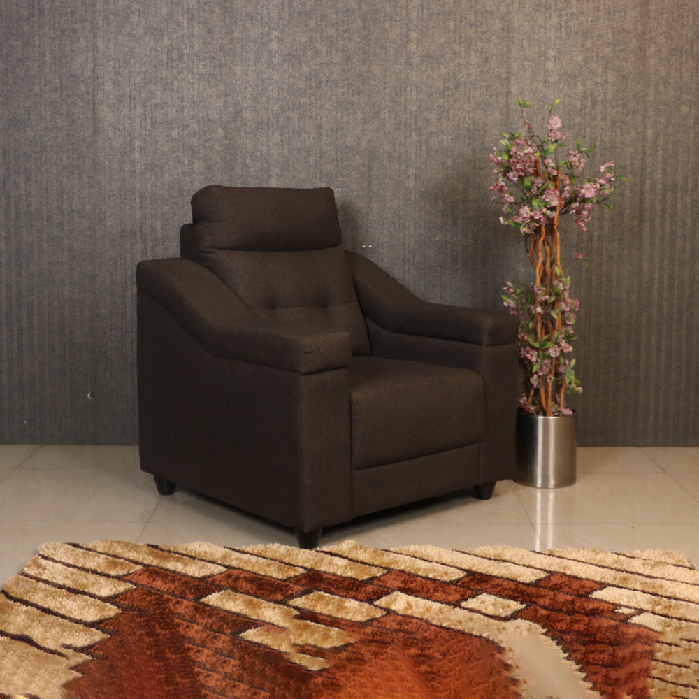 MAARK FABRIC SINGLE SEATER SOFA PLATINA GRAY COLOUR