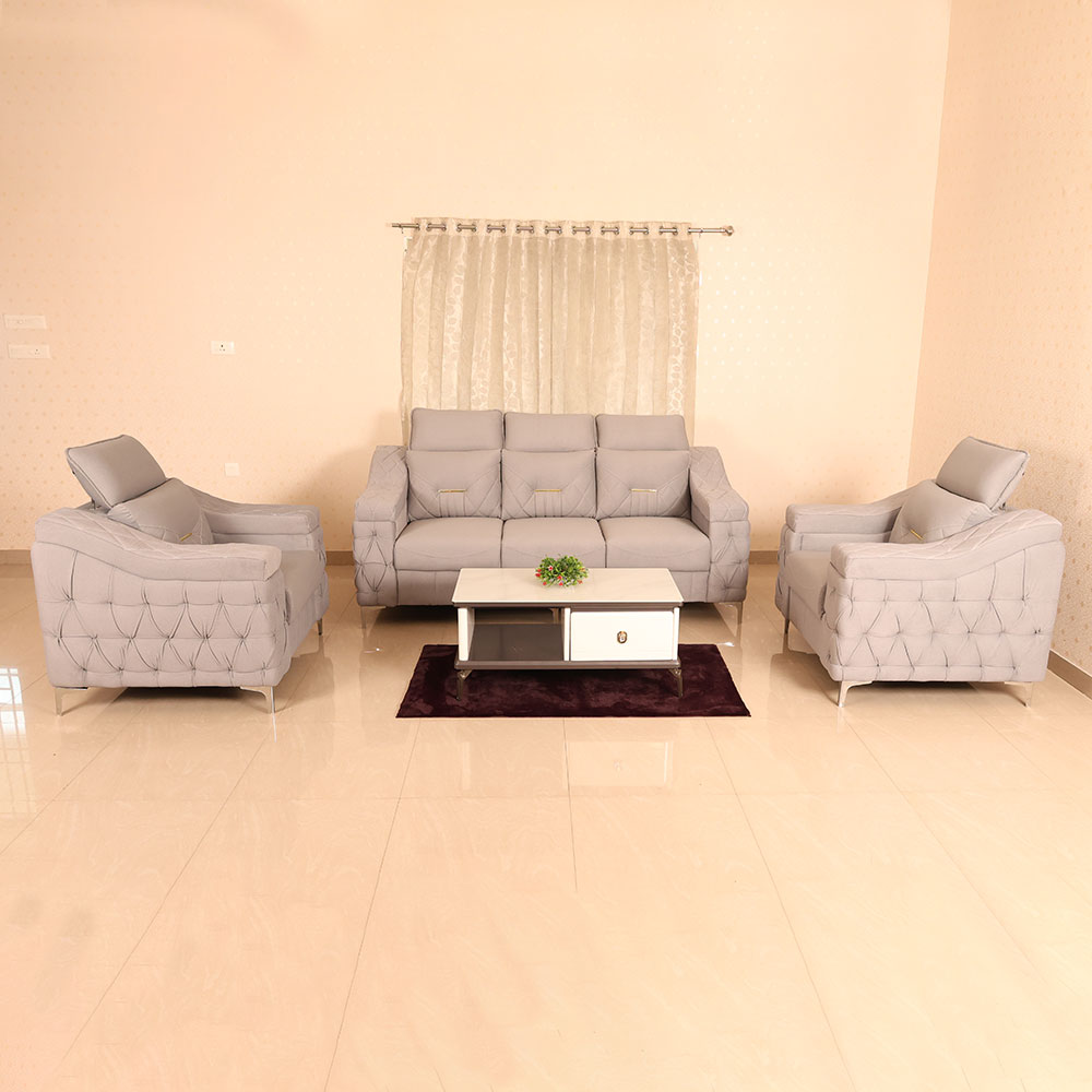 MAARK FABRIC SOFA SET (3+1+1) CAMEL BACK