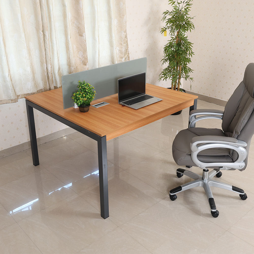 MAARK WORK STATION WITH STEEL FRAME AND GLASS 4*4