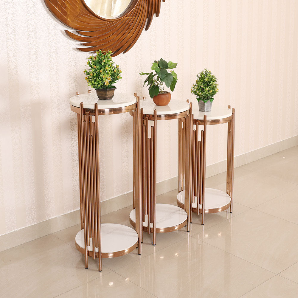 MAARK MARBLE  TOP COFFEE TABLE SET 301-3P HT