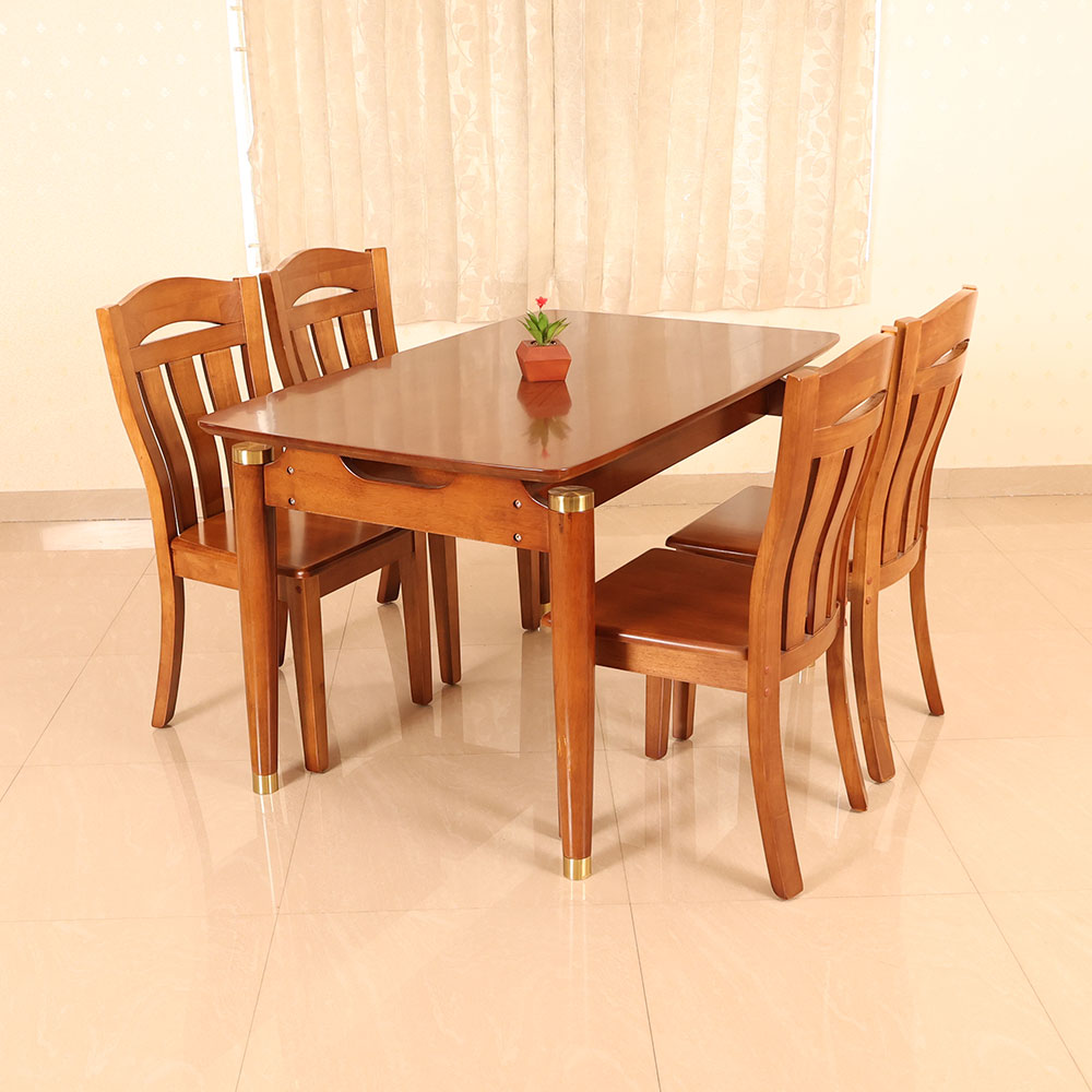 MAARK WOODEN TOP 4 SEATER DINING SET 203-890 HT