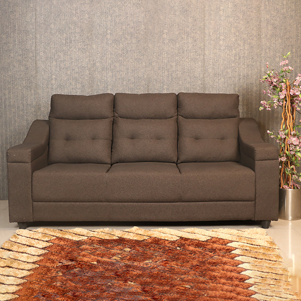 MAARK FABRIC THREE SEATER SOFA PLATINA GRAY COLOUR