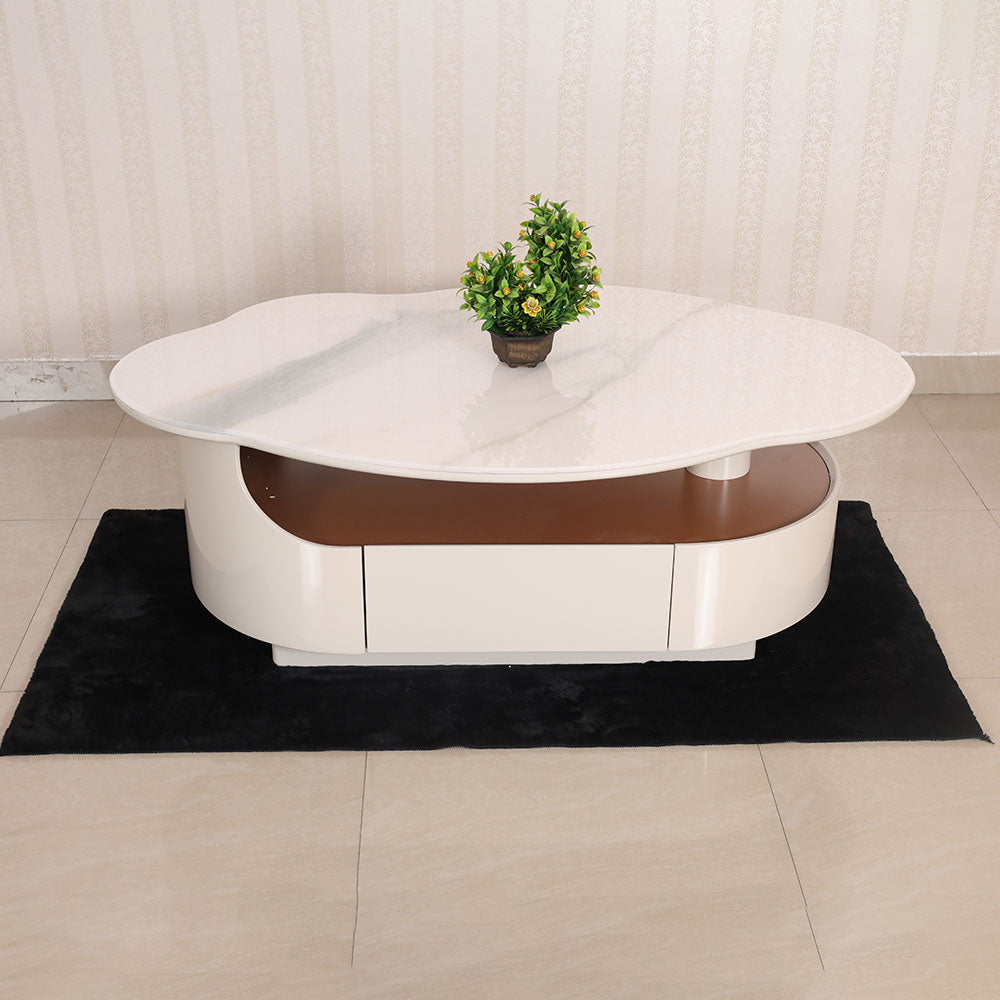 MAARK MARBLE TOP COFFEE TABLE 15 HT