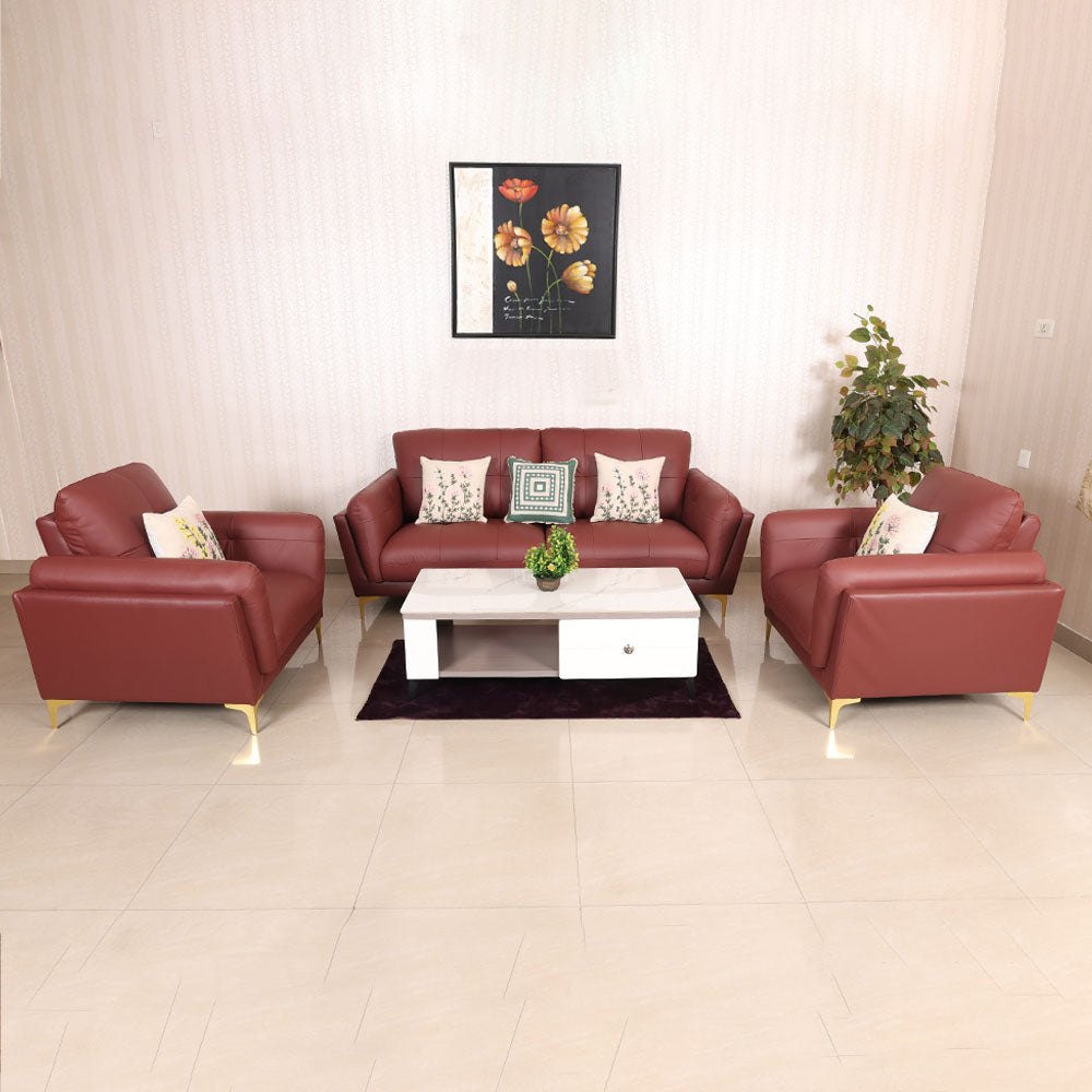 MAARK LEATHER SOFA SET (3+1+1) BAGAN