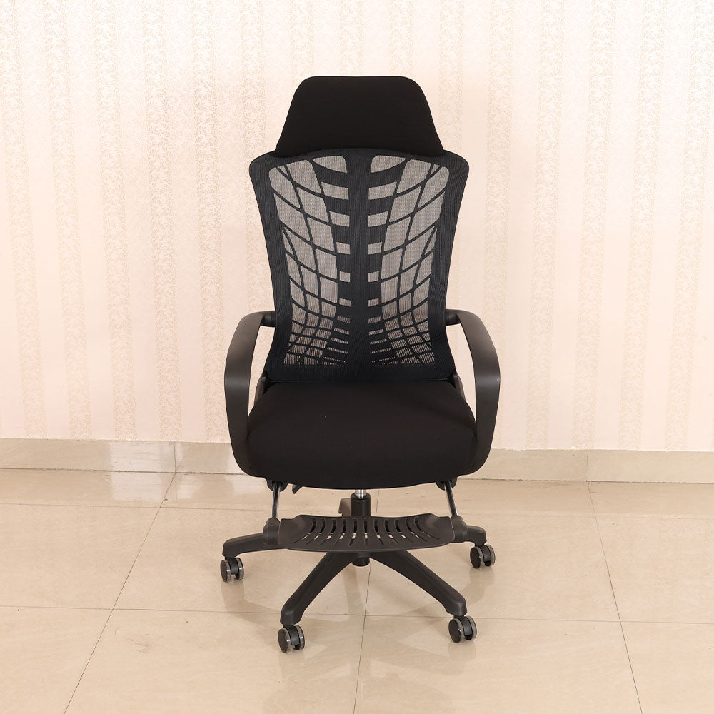 MAARK HIGH BACK OFFICE CHAIR WITH FOOTREST WY -25 BLACK COLOUR SS