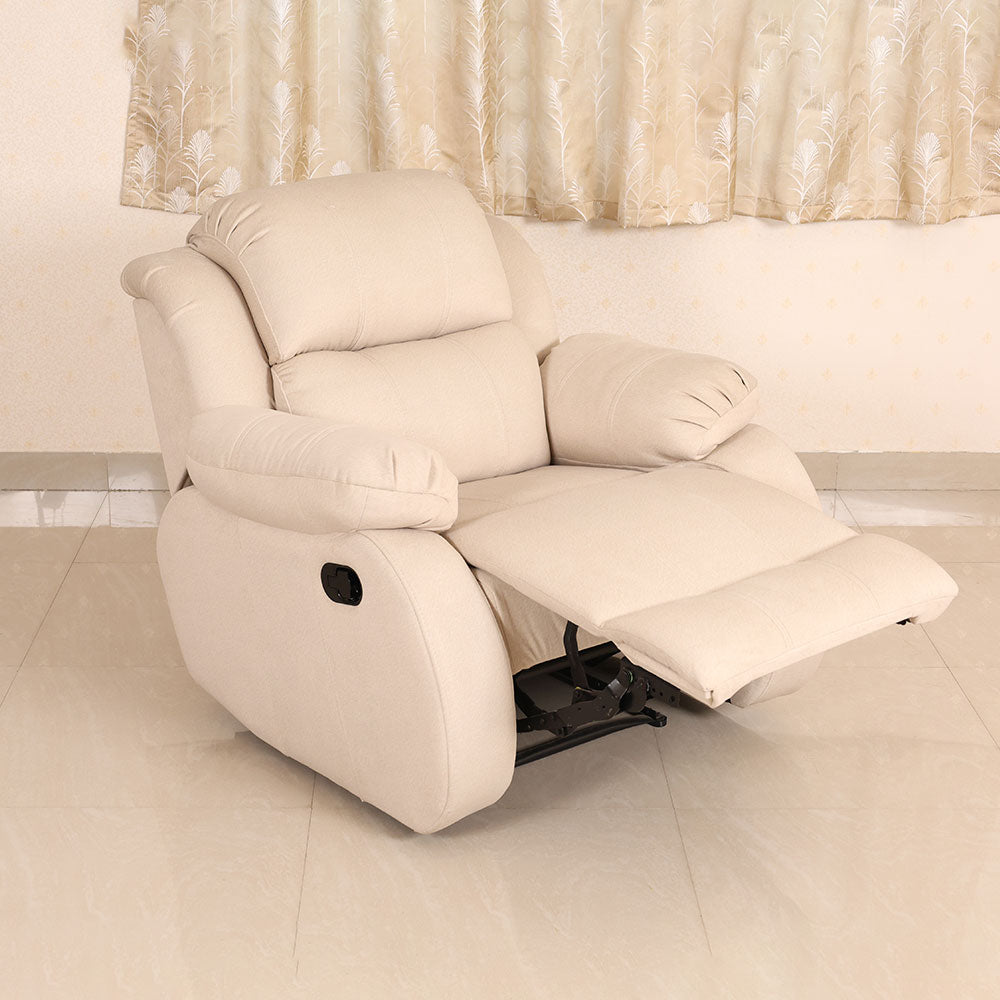 MAARK MANUAL RECLINER FABRIC SOFA SINGLE SEATER F211