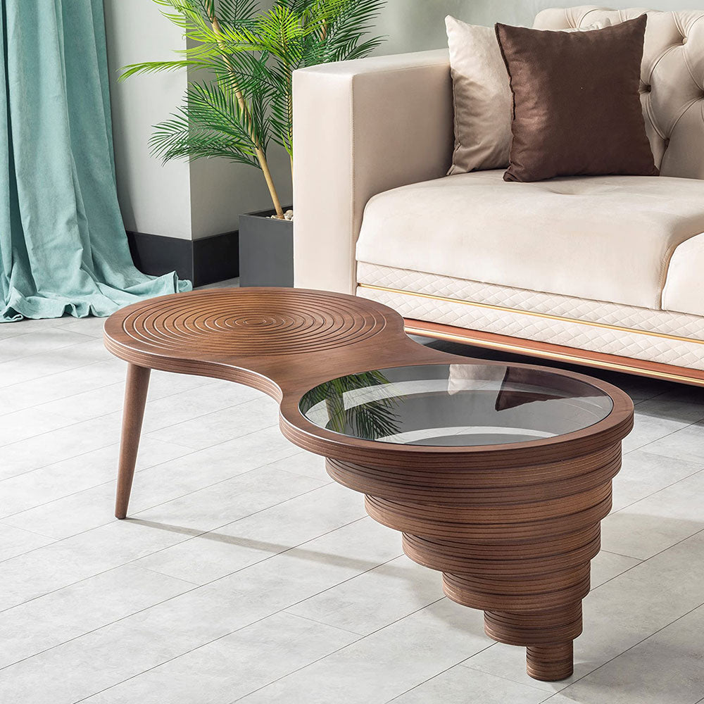 MAARK GLASS TOP COFFEE TABLE CTG-001 HT