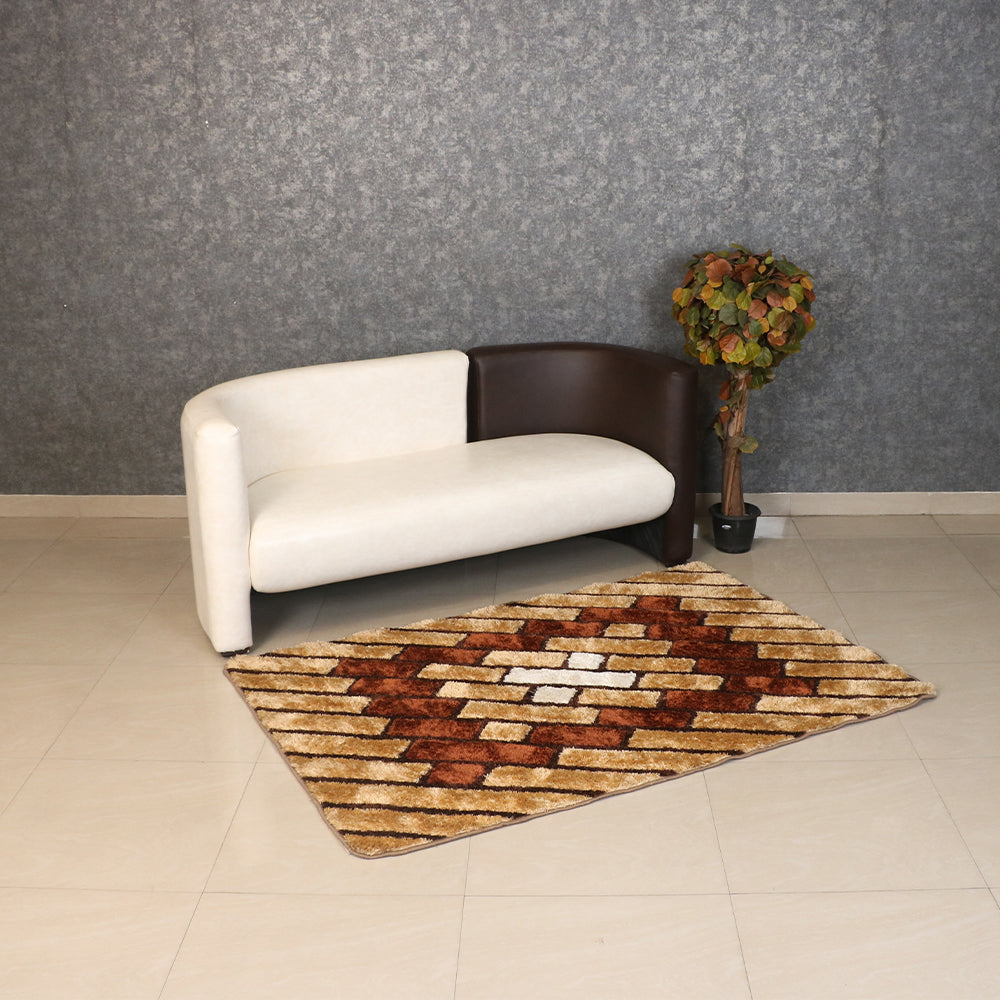 MAARK LEATHERETTE THREE SEATER SOFA C TYPE HALF WHITE COLOUR