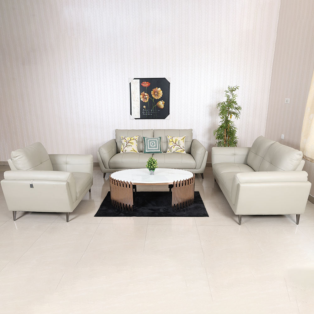 MAARK LEATHER SOFA SET (3+2+1) F2215 MOCHA COLOUR HT