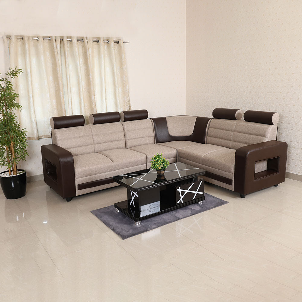 MAARK FABRIC CORNER SOFA 5 SEATER MAGNA