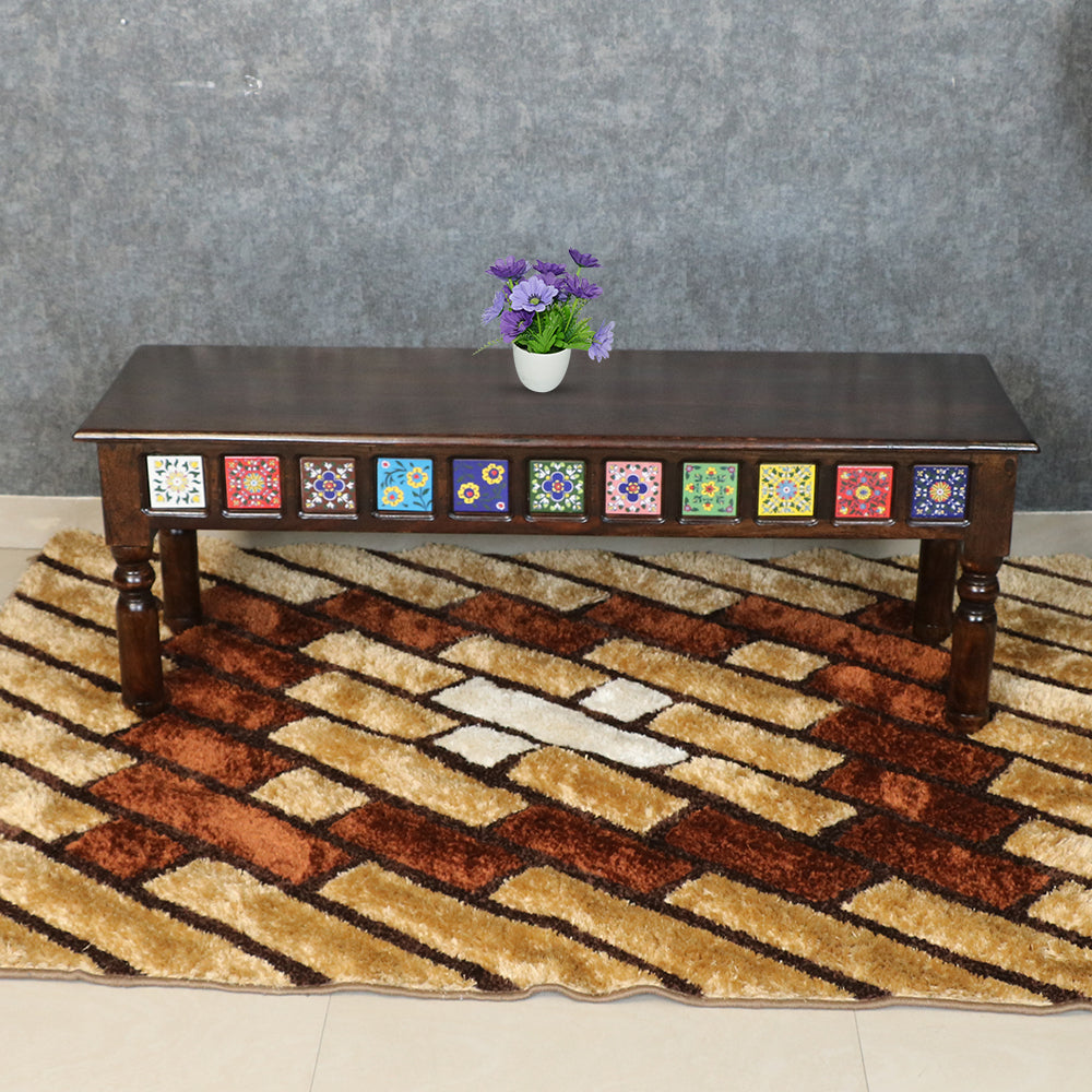 MAARK SHEESHAM WOOD SEATING BENCH 7200 STONE FINISH SV