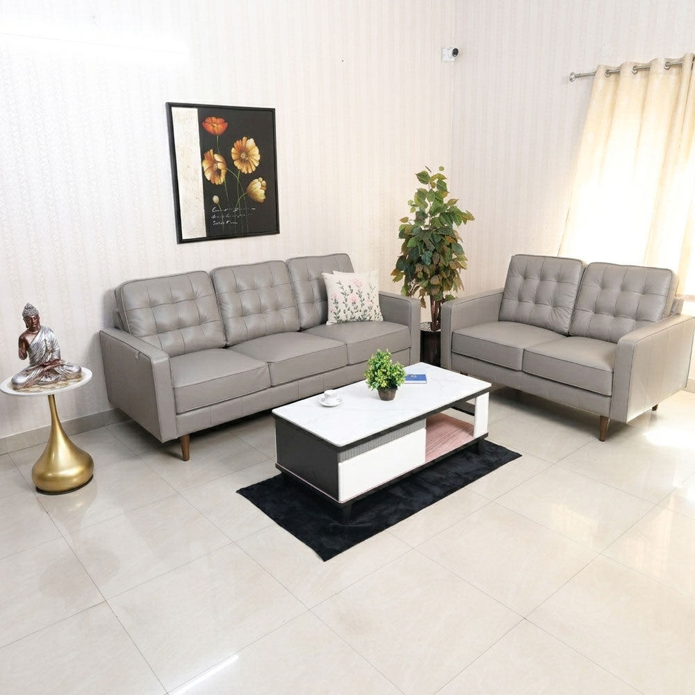 Maark Leather Sofa Set (3+2) 9045 Col Coffee Ml Online India - The Maark Trendz Coimbatore