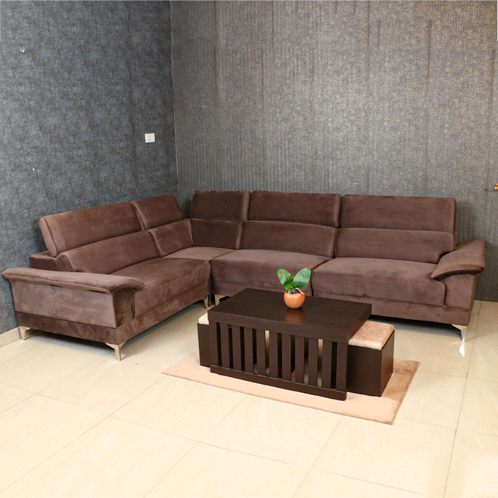 MAARK FABRIC CORNER SOFA 6 SEATER ROYCE