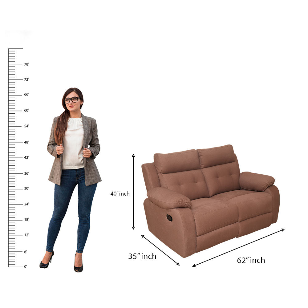 MAARK MANUAL RECLINER FABRIC SOFA SET (3+2) GALAXY