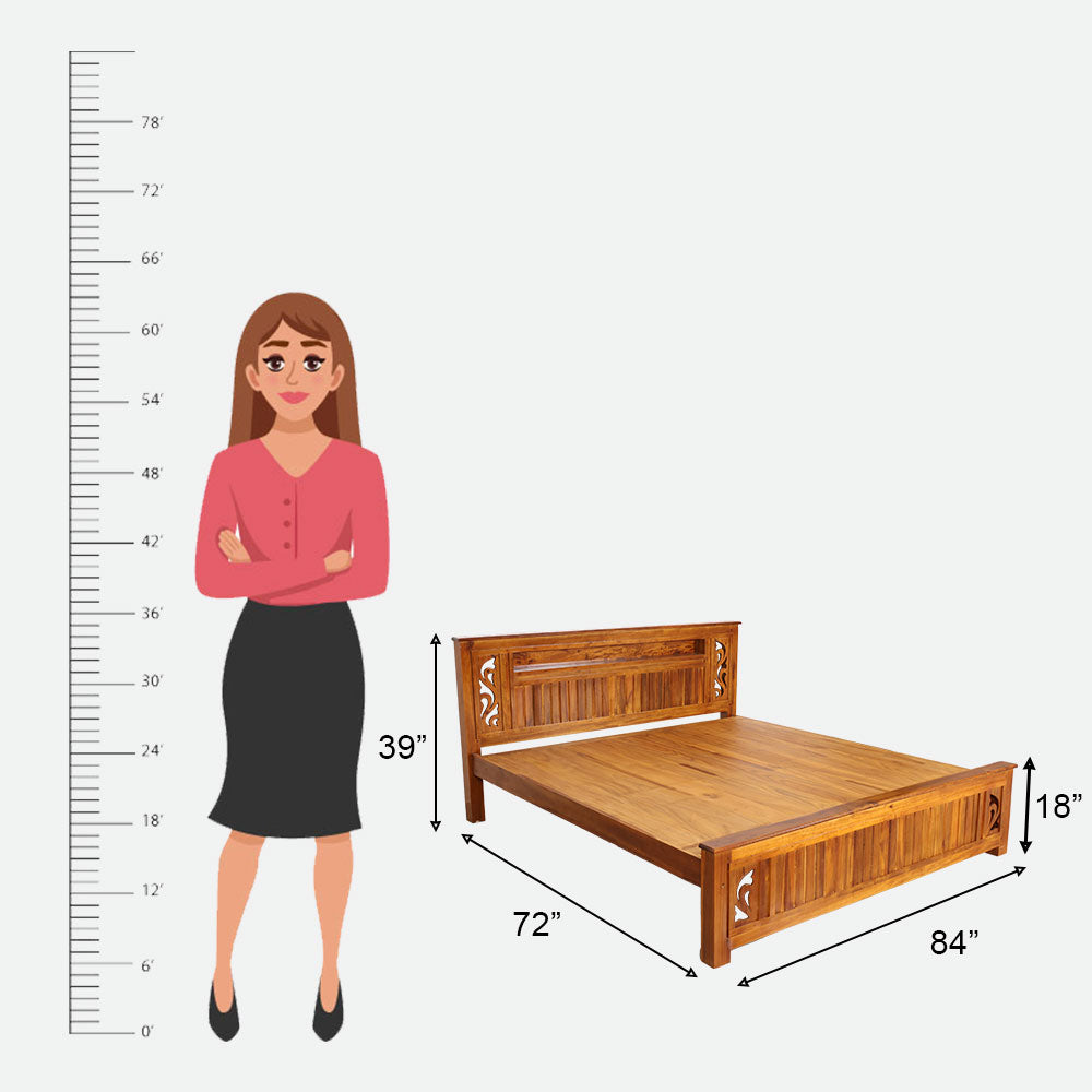 MAARK KING SIZE BED (6*6.25) AK MODEL WCF