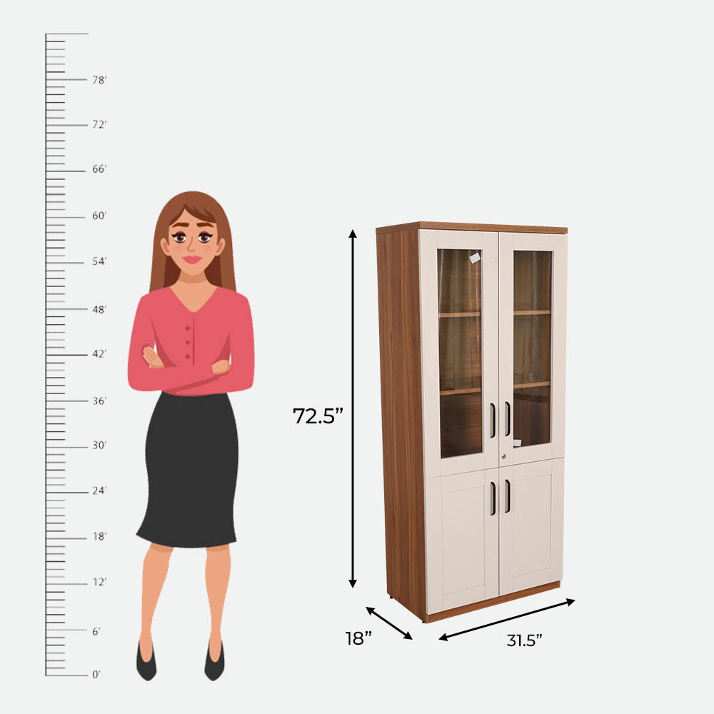 MAARK 2 DOOR BOOK SHELF 7*3