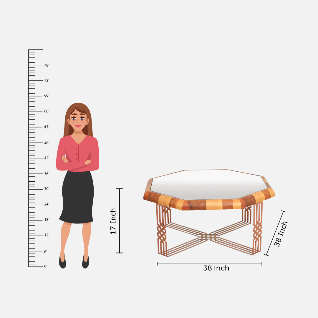 MAARK GLASS TOP COFFEE TABLE CTG-062 HT