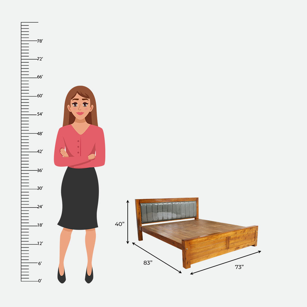 MAARK KING SIZE BED (6*6.25) CUSHION 04-AK WCF