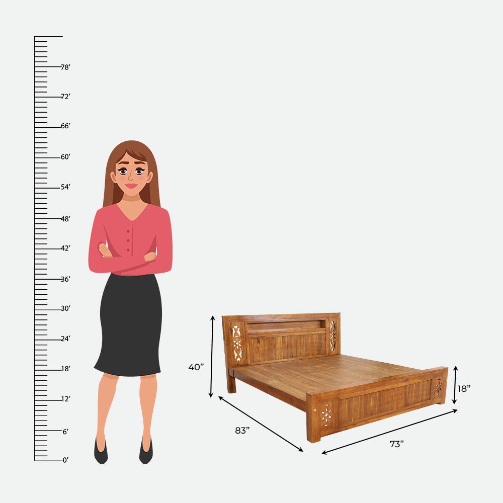 MAARK KING SIZE BED (6*6.25) AK-13 WCF