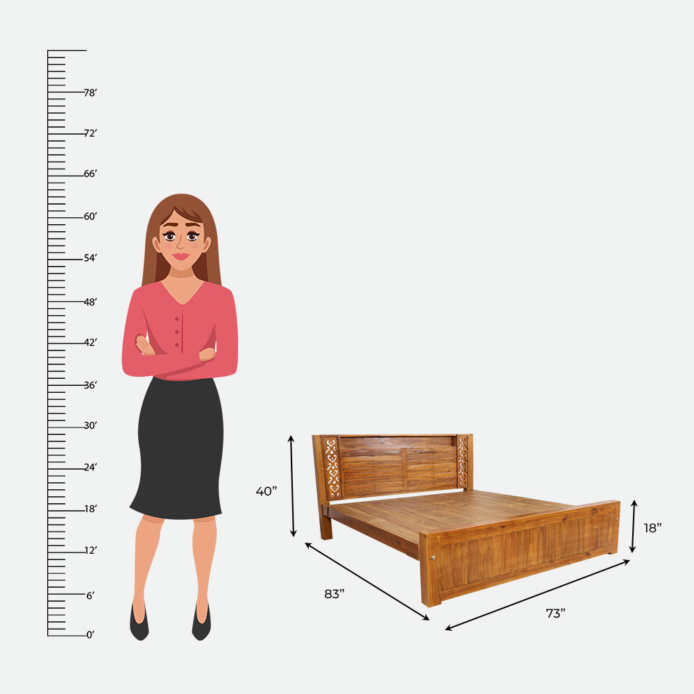 MAARK KING SIZE BED (6*6.25) AK-15 WCF